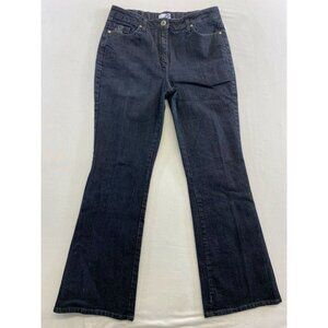 SB Studio Blues Women's 12 Boot Cut High Rise Jeans Blue Dark Cotton Blend